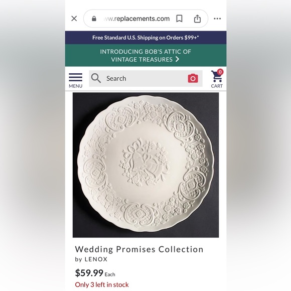 LENOX Wedding Promises Collection Marriage plate with wedding bells EUC Like New - Picture 3 of 9